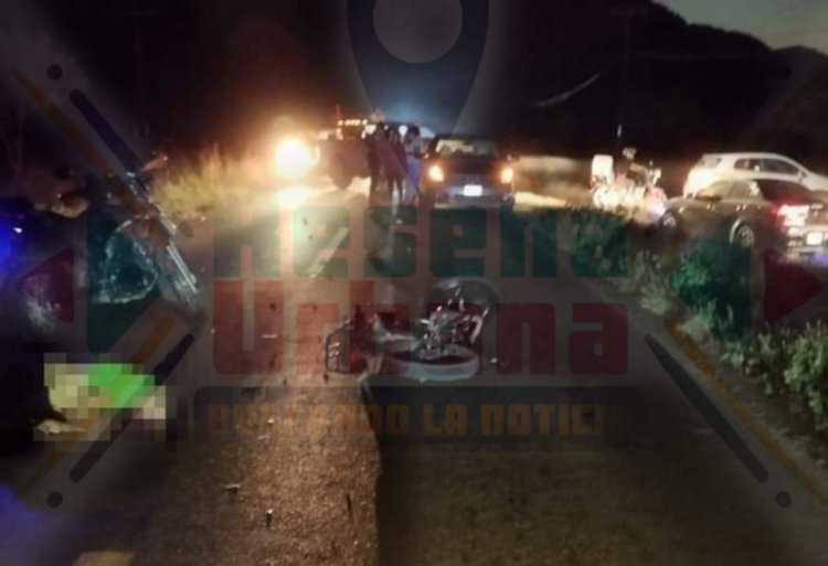 MU3R3 MOTOCICLISTA EN RUIZ EN AVCIDENTE