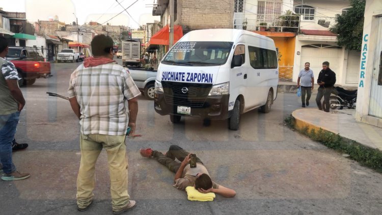 LO ATROPELLA UNA COMBI DE LA RUTA SUCHIATE-ZAPOPAN