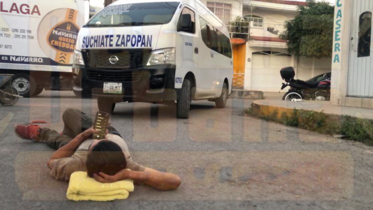LO ATROPELLA UNA COMBI DE LA RUTA SUCHIATE-ZAPOPAN