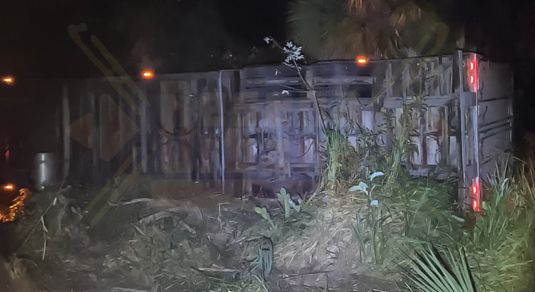 VOLCADURA DEJA UNA PERSONA LESIONADA EN LA CARRETERA 15 LIBRE